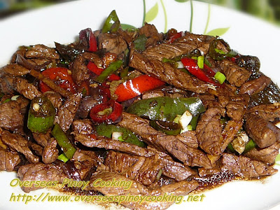 Beef Stirfry in Dark Soy Sauce and Lemon